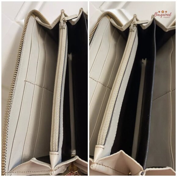 Authentic GUCCI Cream Guccissima Leather Interlocking G Heart Zip Around Wallet - Picture 7 of 12